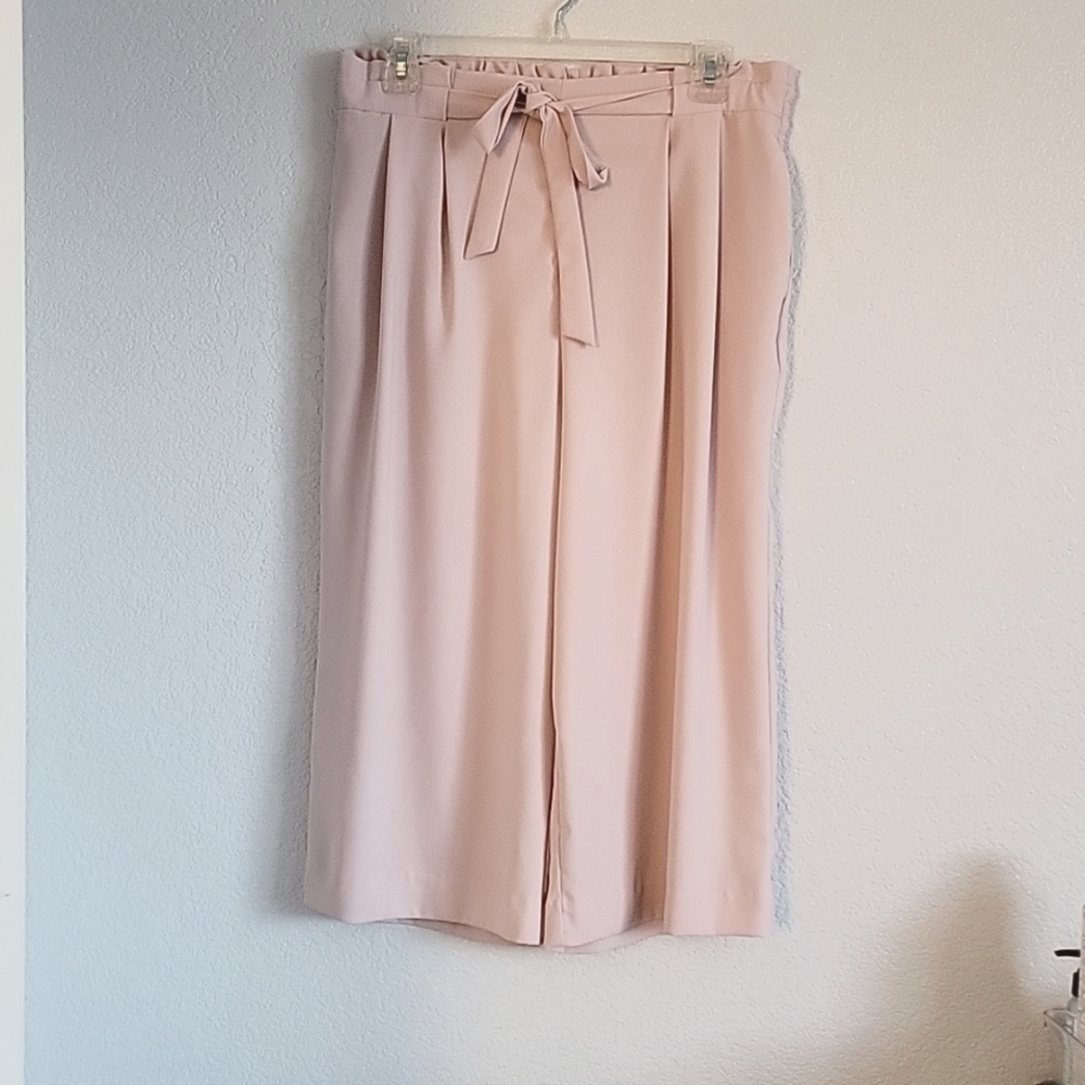 WORTHINGTON GAUCHO CAPRI PANTS PINK